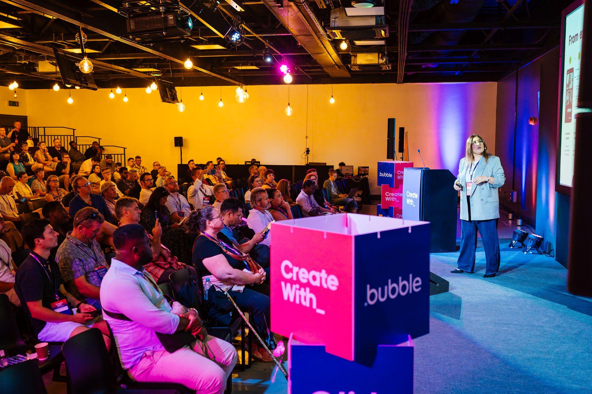 The main stage at Create With 2026 with a full room