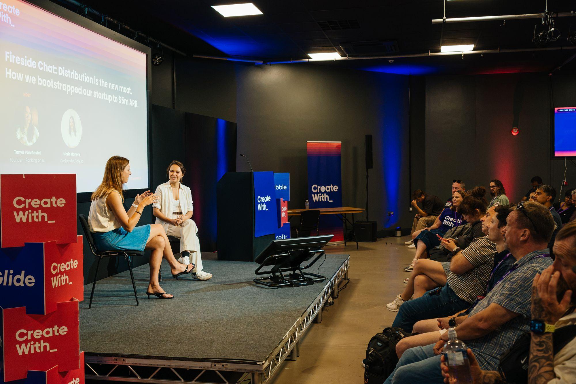 A panel of three on the main stage