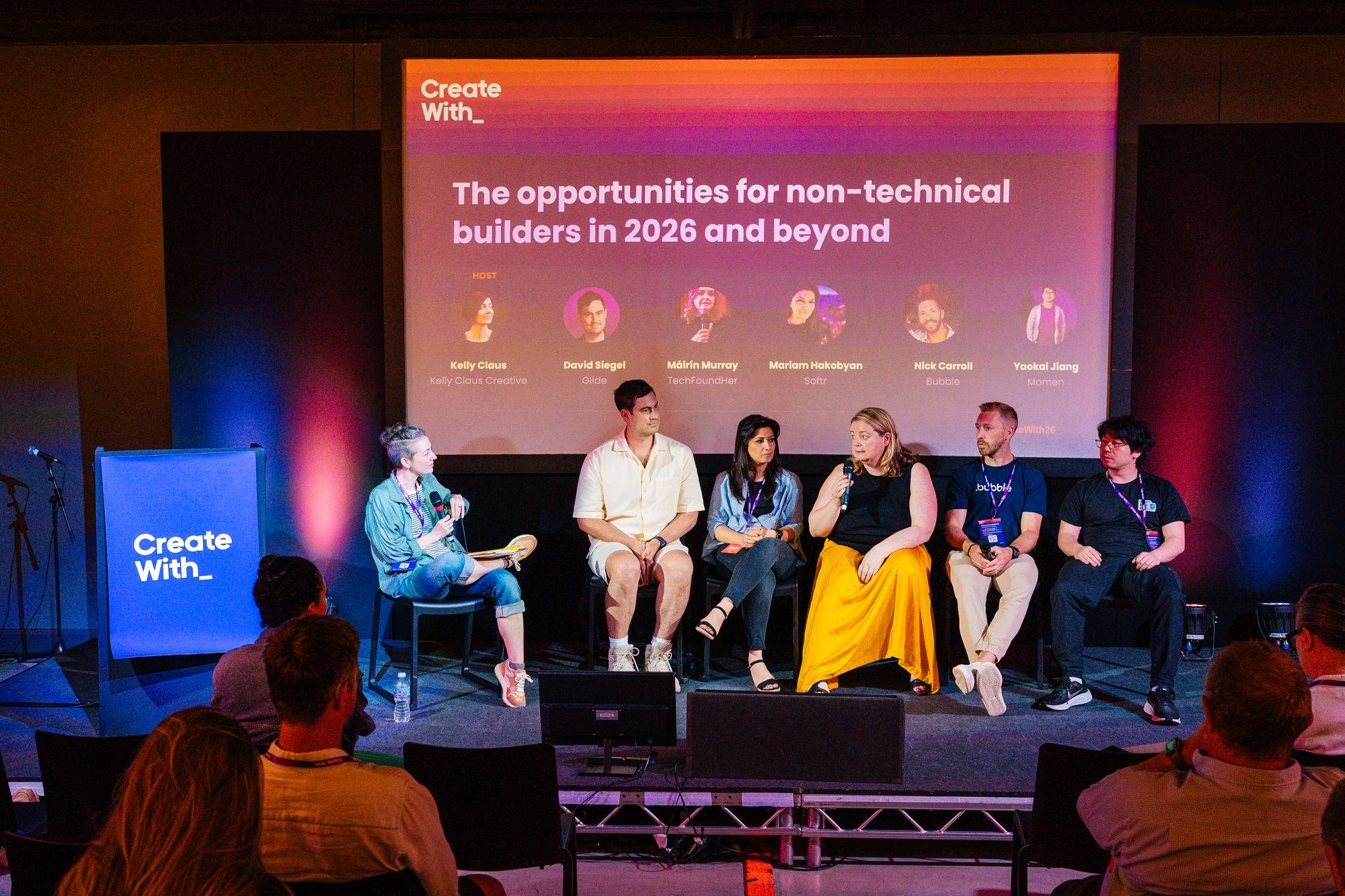 A panel on the main stage