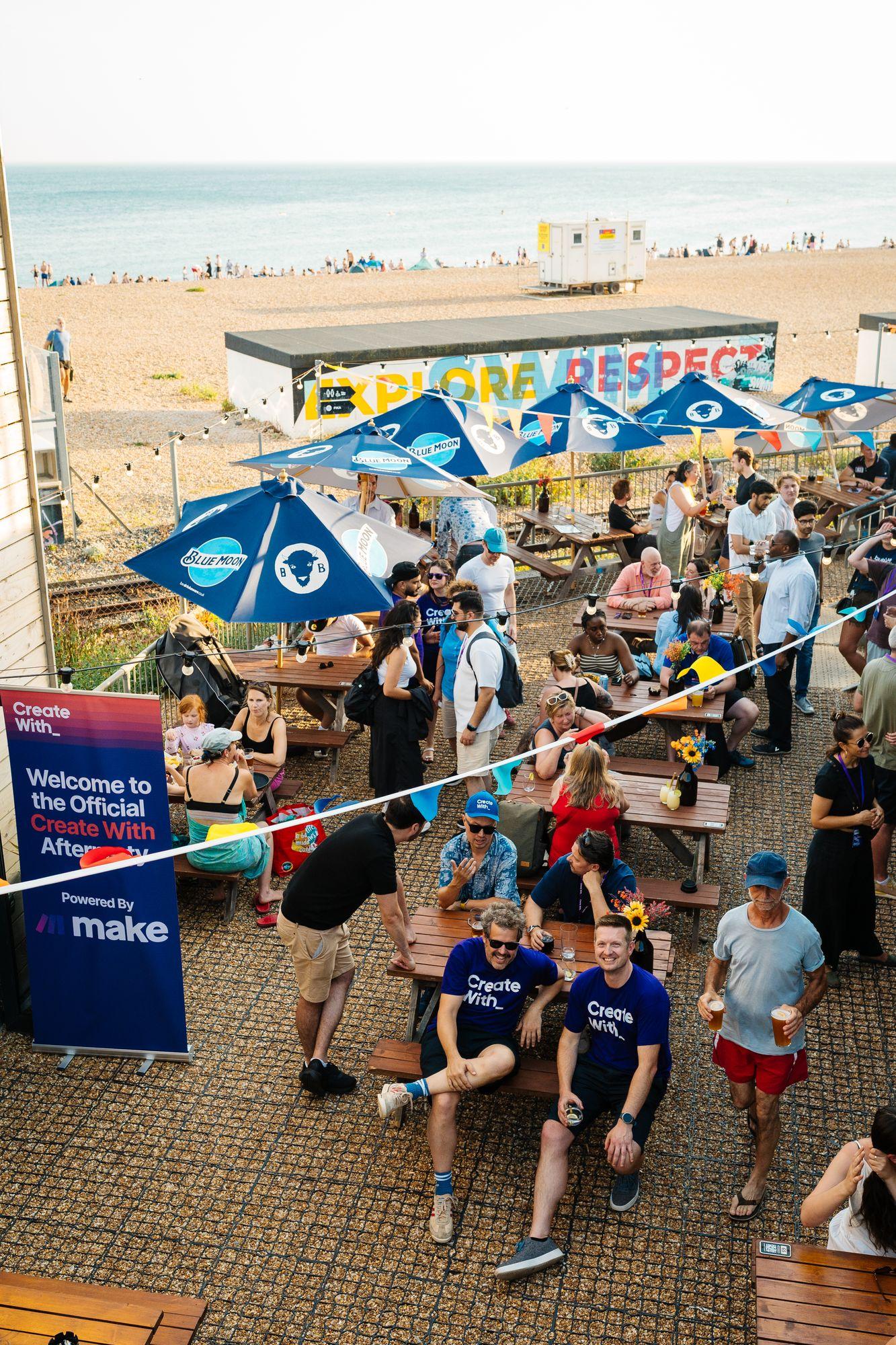 The afterparty terrace from above