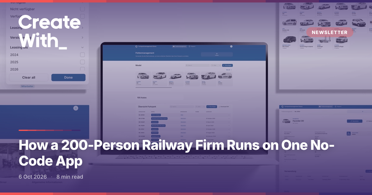 How a 200-Person Railway Firm Runs on One No-Code App | Create With