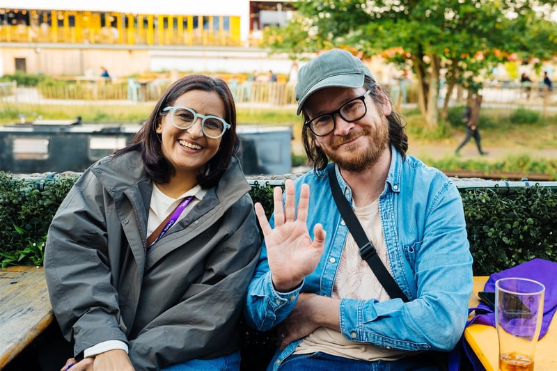 Community members taking a selfie