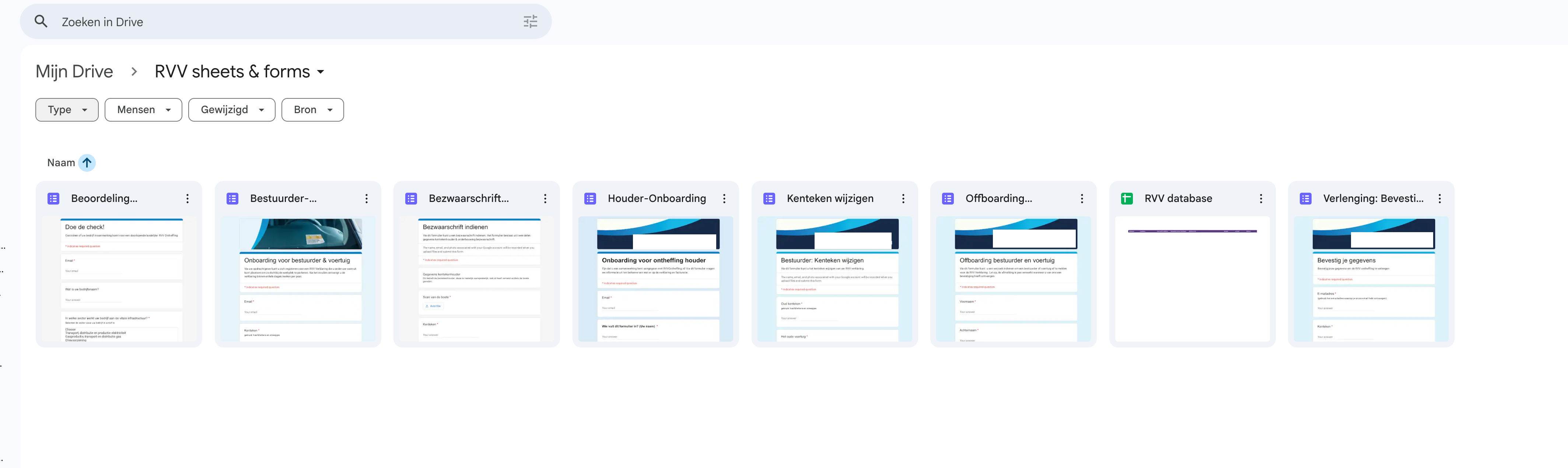 The old system. Seven Google Forms and one master sheet, running a six-figure business.